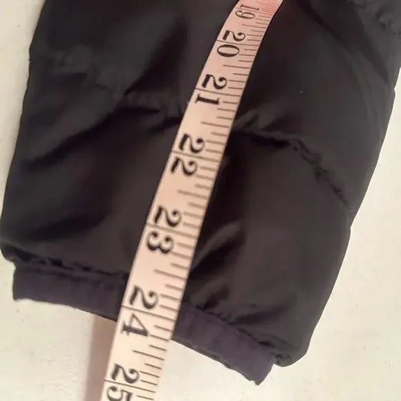 OLD NAVY Black Puffer Jacket. Attached Hood Elastic Waist Full Zip Size XS - Picture 11 of 13